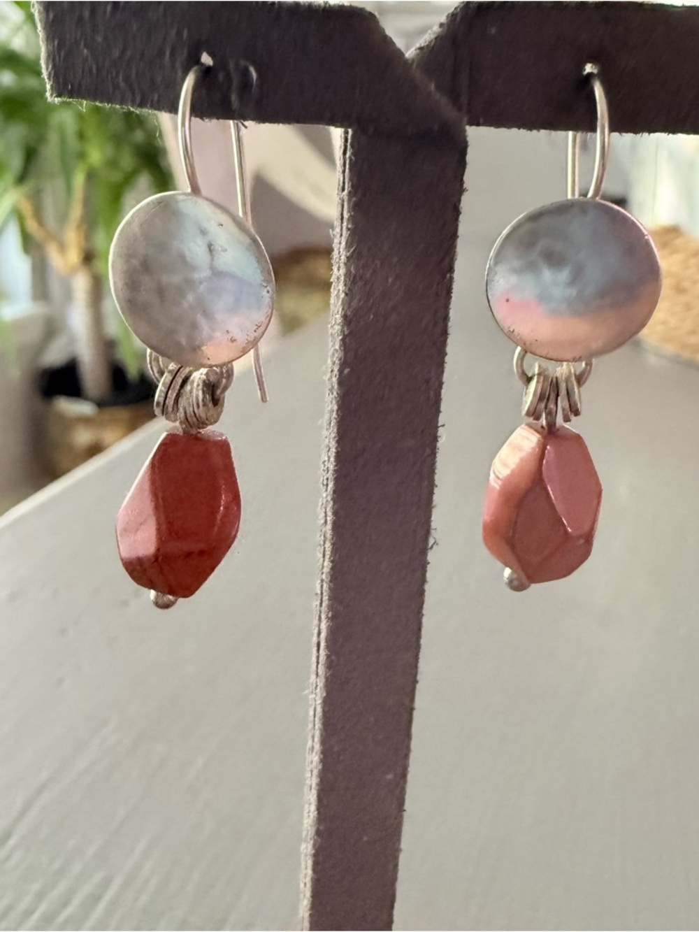 Marjorie Baer Sterling Silver Beaded Dangle Earrings